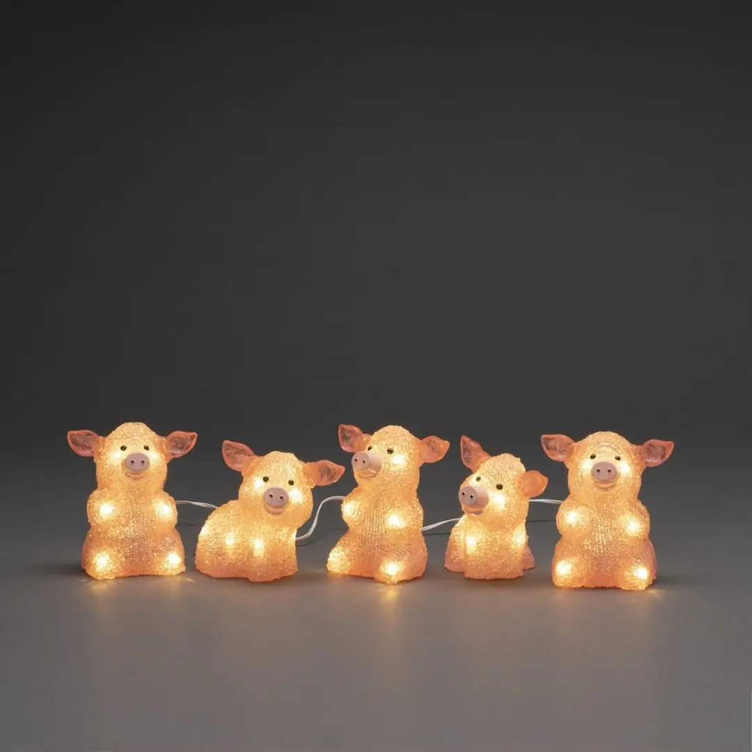 Konstsmide Kerstfiguur Varkentjes 12cm