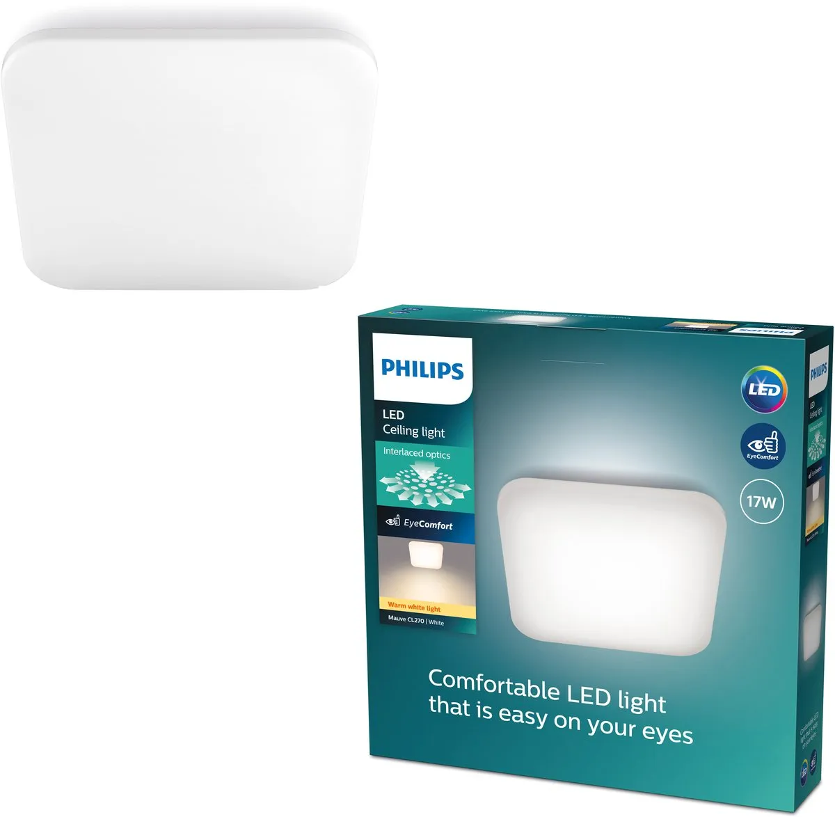 Philips LED Mauve Plafonnière 17W