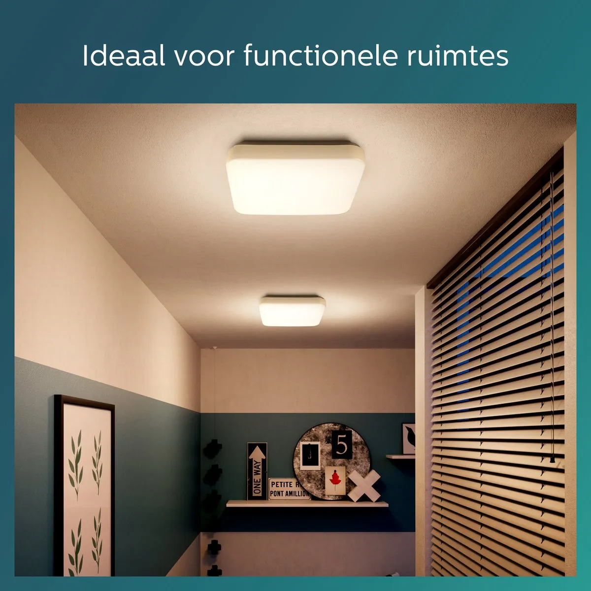 Philips LED Mauve Plafonnière 17W - 32cm - Warm wit - afbeelding 6 van 6