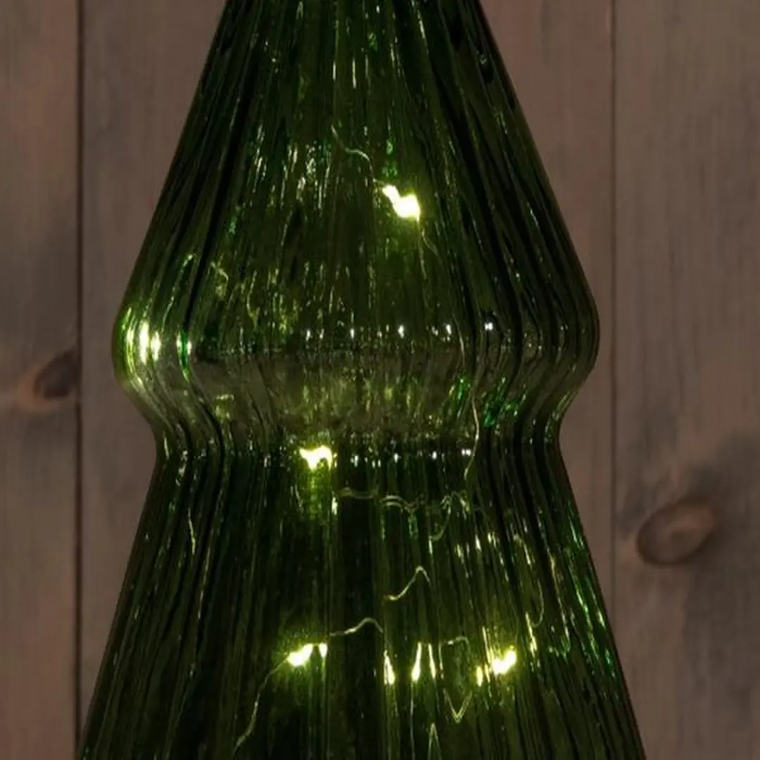 Anna's Collection B.O.T. Tree Glass 15x28,5cm - Groen met gouden voet - 10 LED - afbeelding 2 van 2