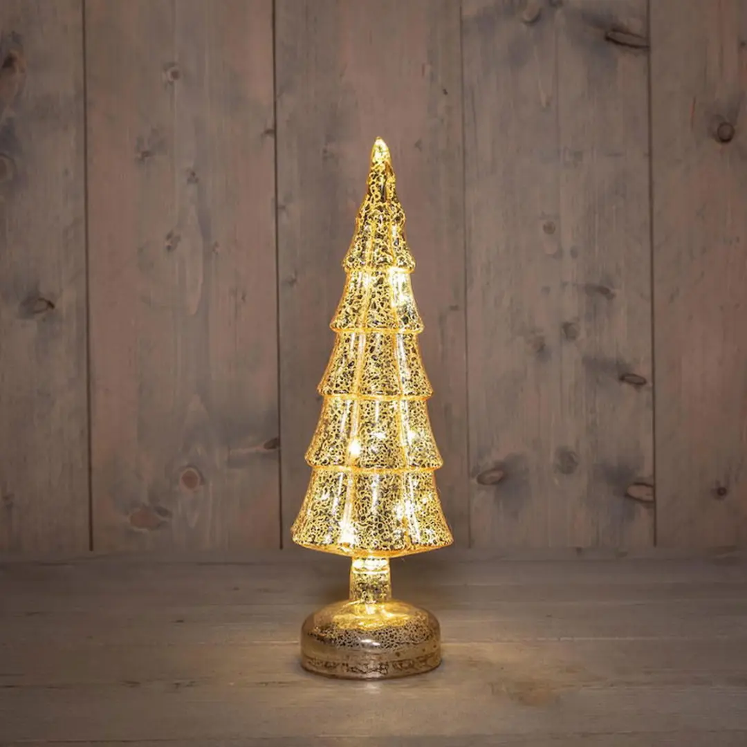 Anna's Collection Kerstboompje LED Goud - 34x11cm - afbeelding 2 van 2