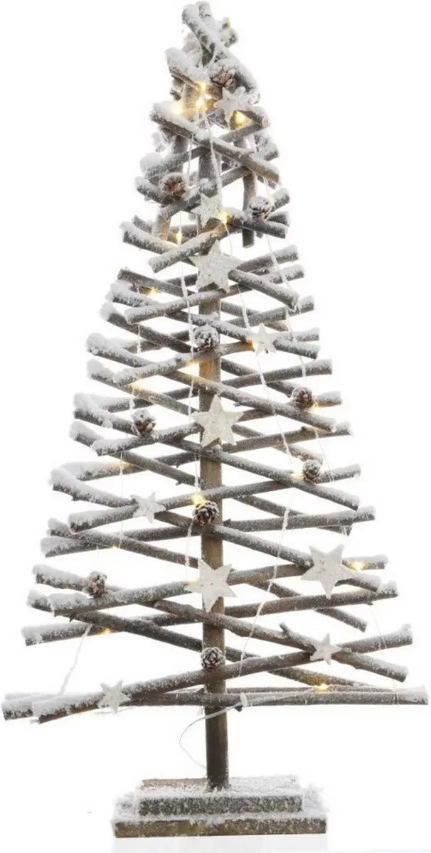 Lumineo Kerstboom Decoris Besneeuwd 80cm - Wit - afbeelding 3 van 3