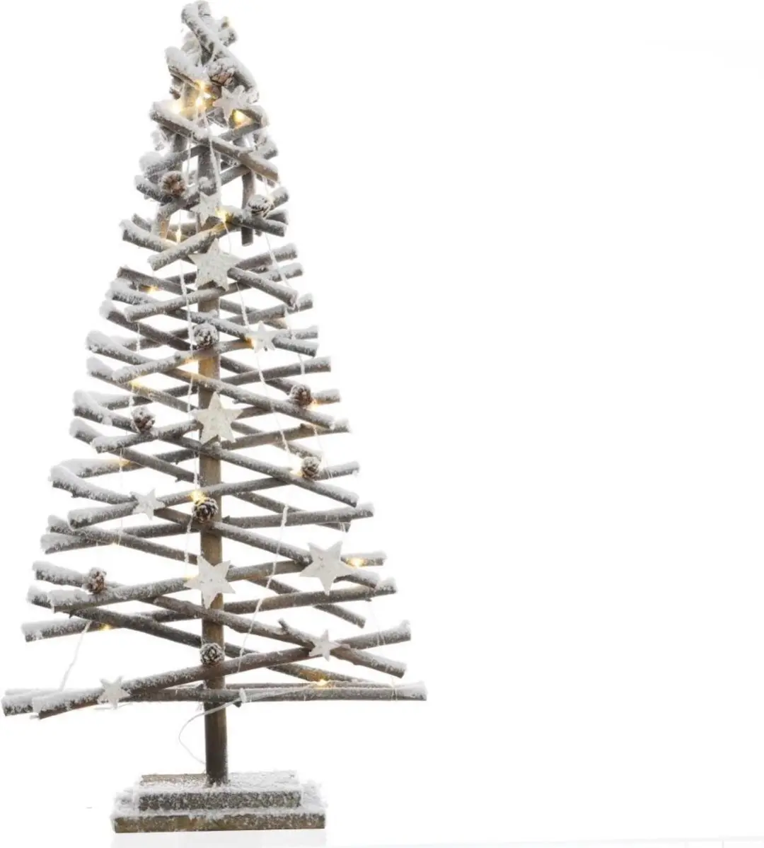 Lumineo Kerstboom Decoris Besneeuwd 80cm - Wit - afbeelding 2 van 3