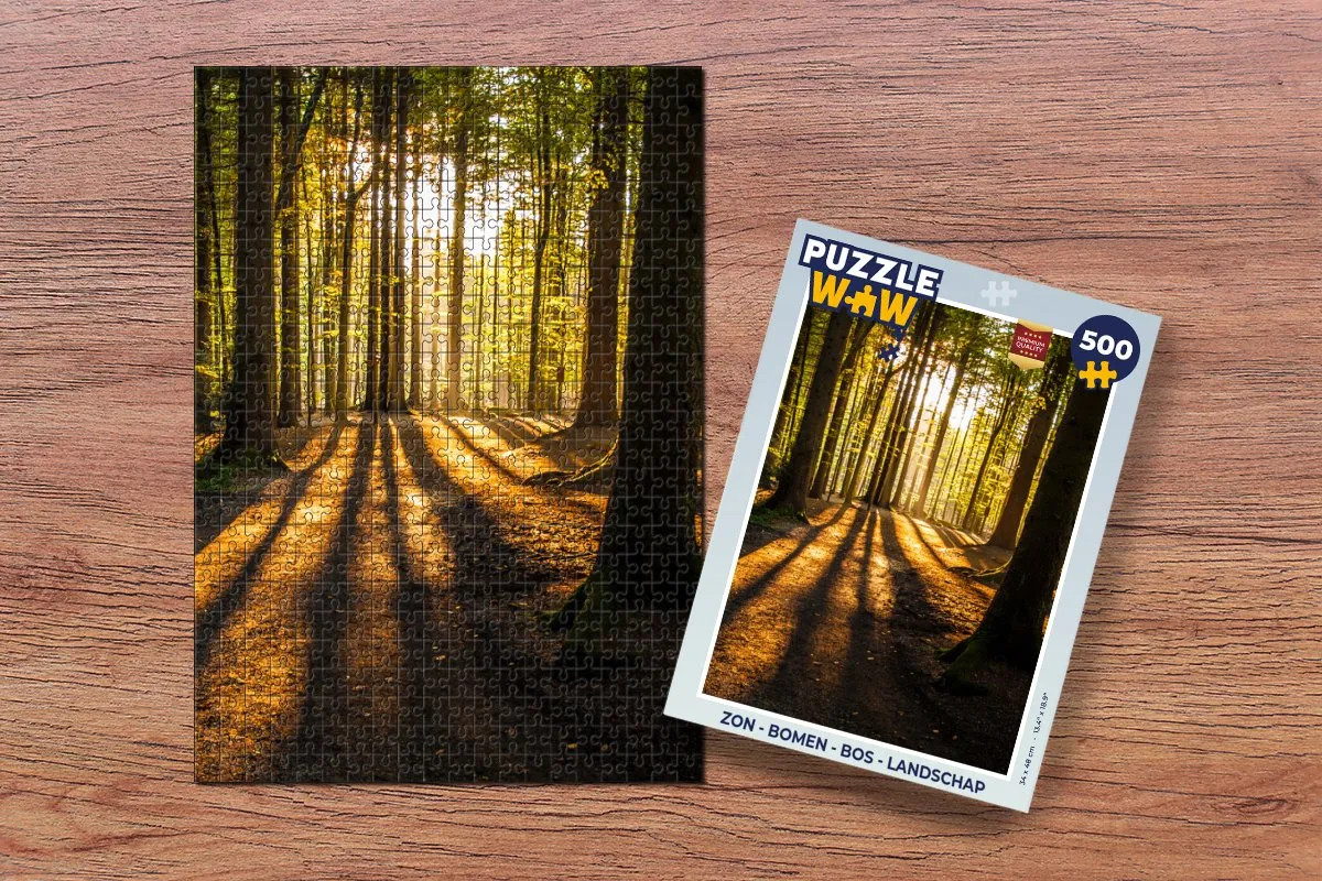 PuzzleWow Bos Landschap Legpuzzel 500 Stuks - Multicolor