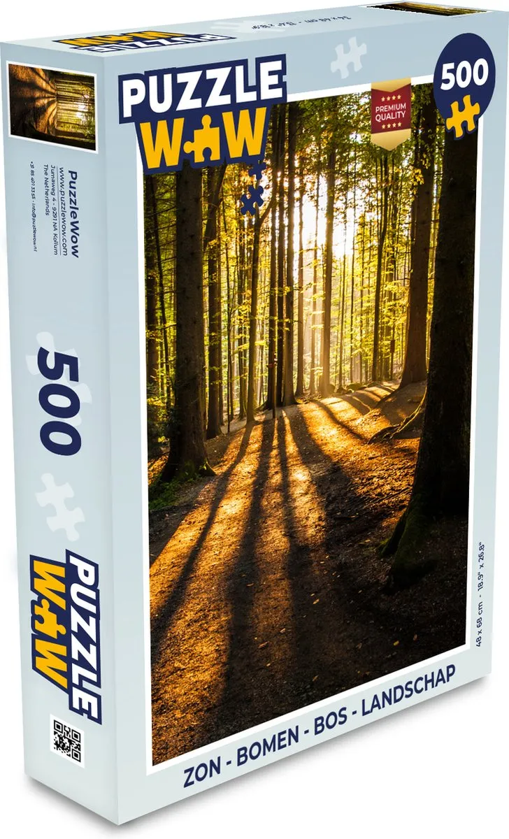 PuzzleWow Bos Landschap Legpuzzel 500 Stuks - Multicolor