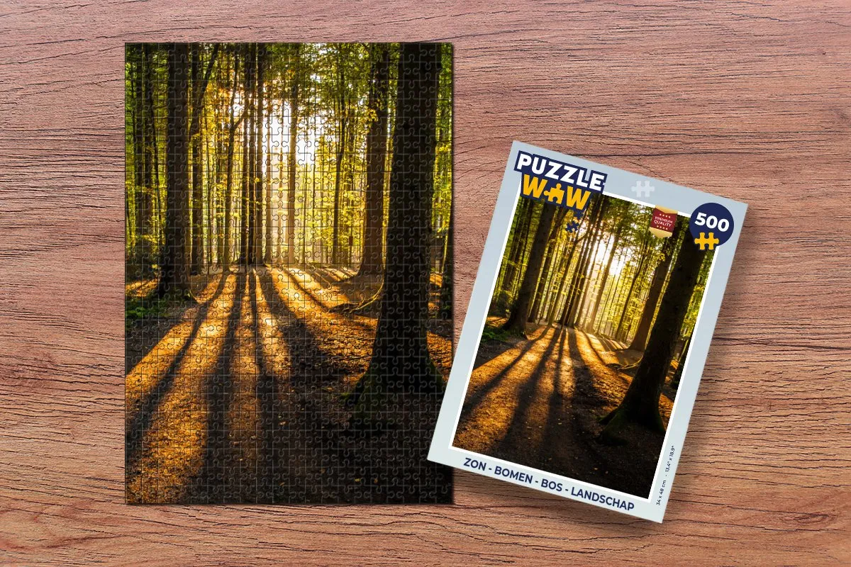 PuzzleWow Bos Landschap Legpuzzel 500 Stuks - Multicolor