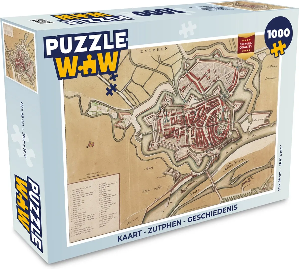 PuzzleWow Zutphen Geschiedenis Legpuzzel 1000 Stuks