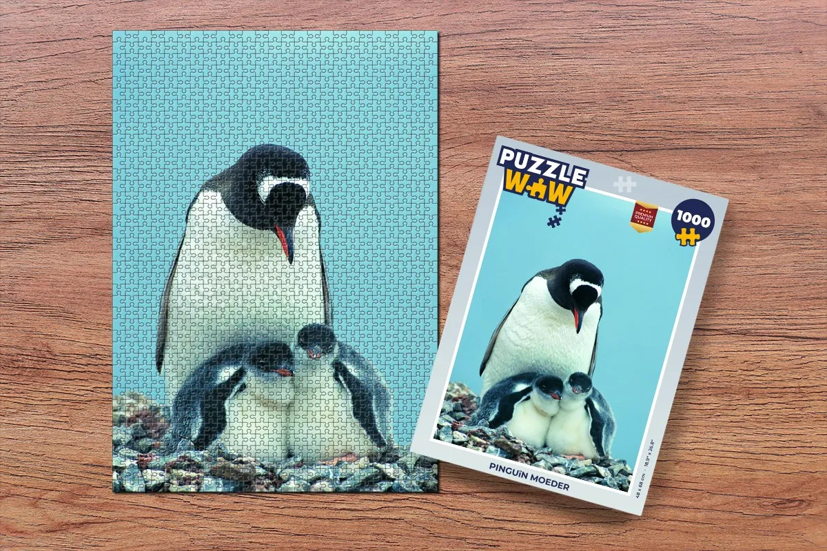 PuzzleWow Dieren Pinguïns Kuiken Legpuzzel 1000 Stuks - Multicolor