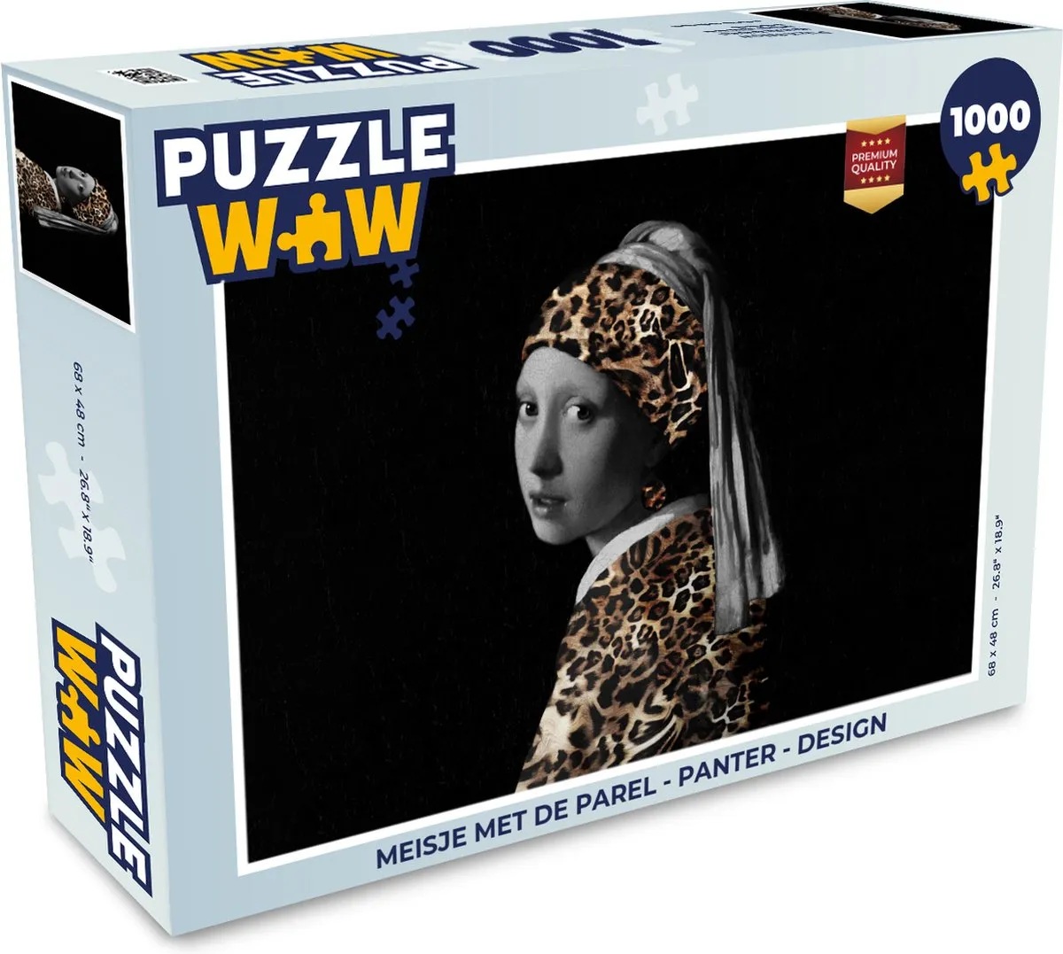 PuzzleWow Meisje met de Parel Legpuzzel 1000 Stuks