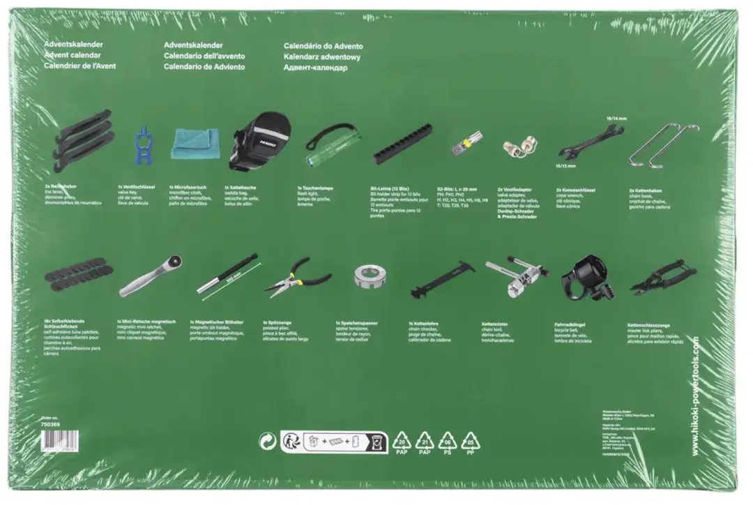 HiKOKI 750369 Fietsgereedschap Adventskalender - 24 Vakjes - afbeelding 3 van 3