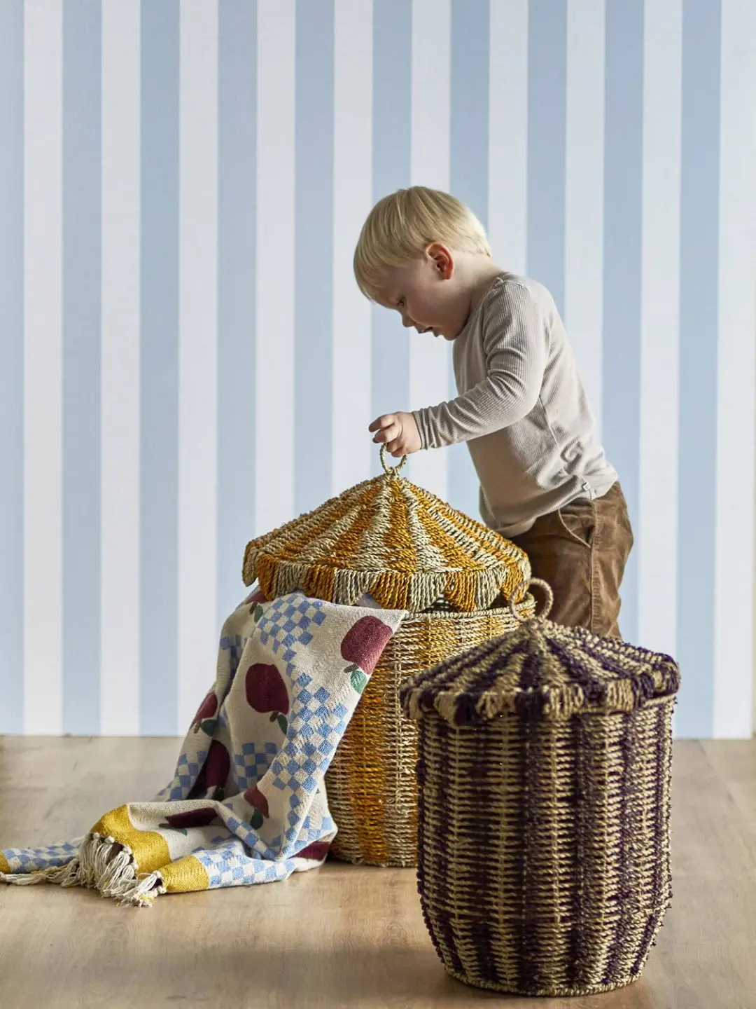 Bloomingville Opbergmand Cikkeline Set van 2 - 54L - afbeelding 3 van 5