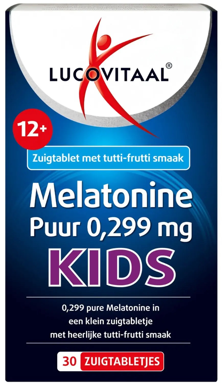 Lucovitaal Melatonine Kinderen 0,299mg Tutti-Frutti 30 Zuigtabletten