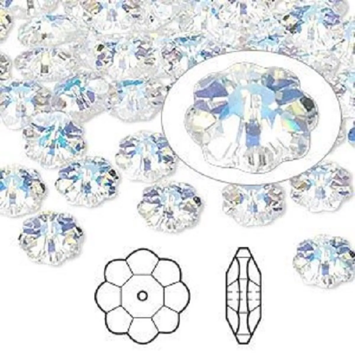 Swarovski Elements Marguerite Lochrose Kralen 10mm