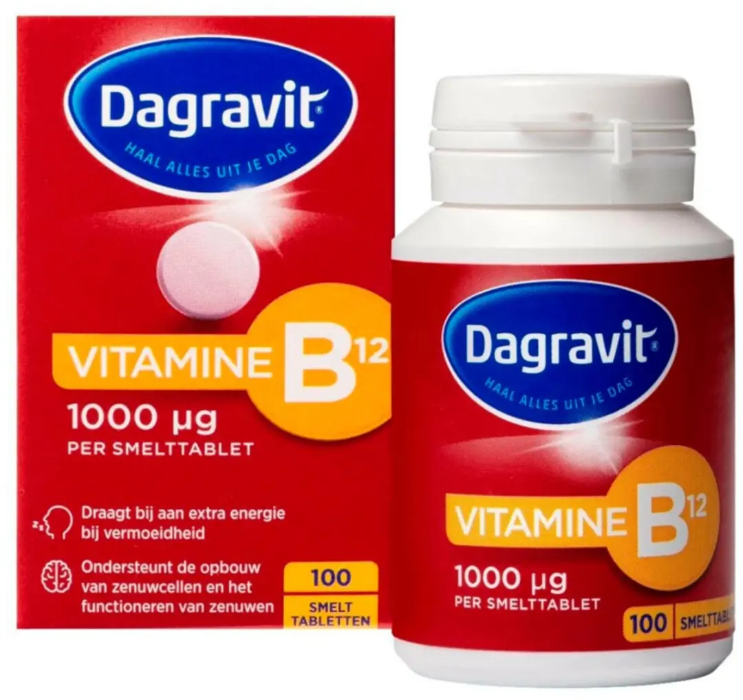 Dagravit Vitamine B12 1000mcg Smelttabletten