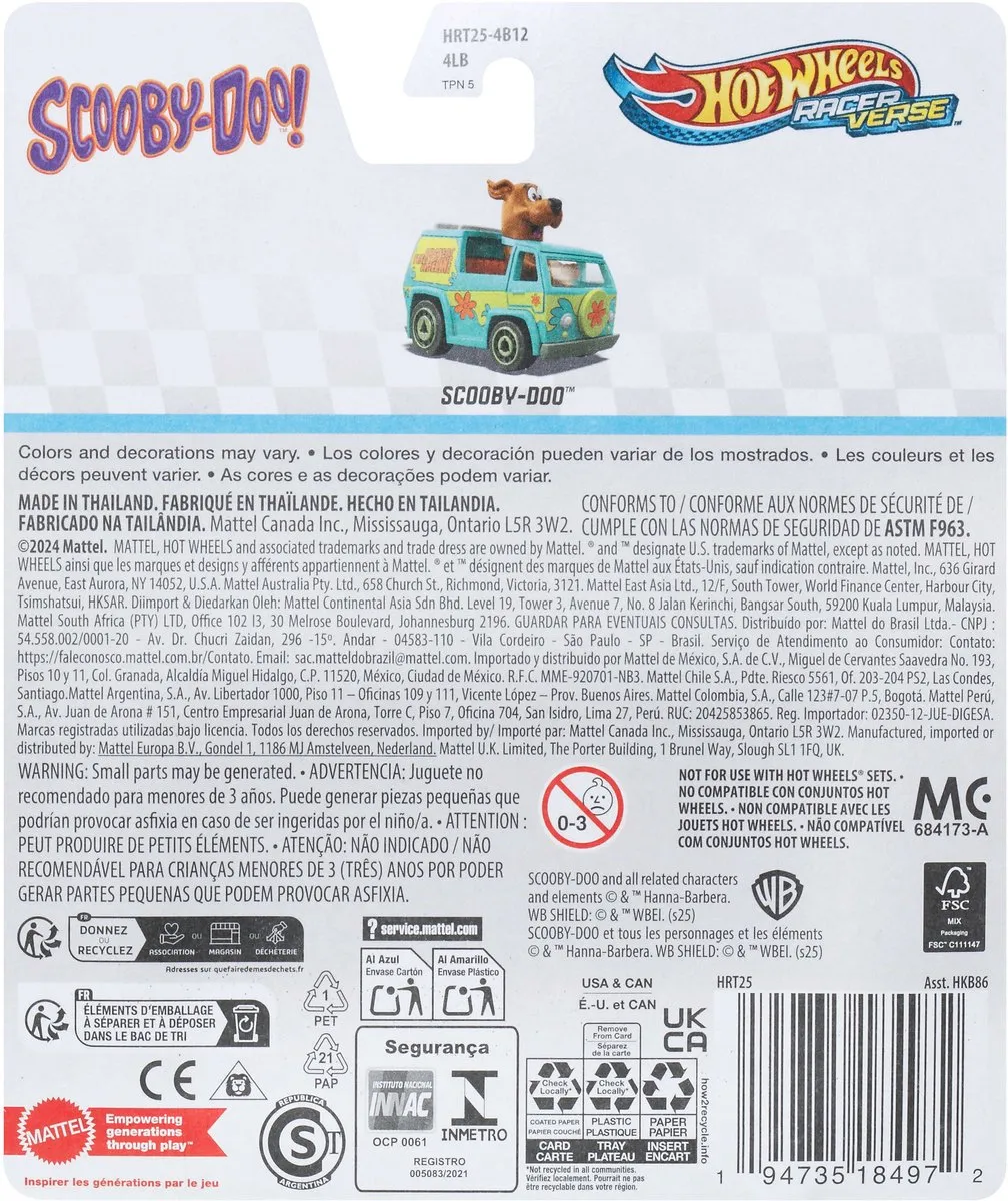 Hot Wheels Racer HRT25 Auto - Meerkleurig