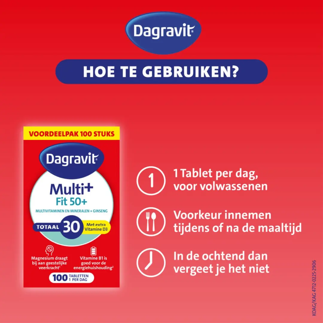 Dagravit Totaal 30 Vitaal 50+ - 200 tabletten