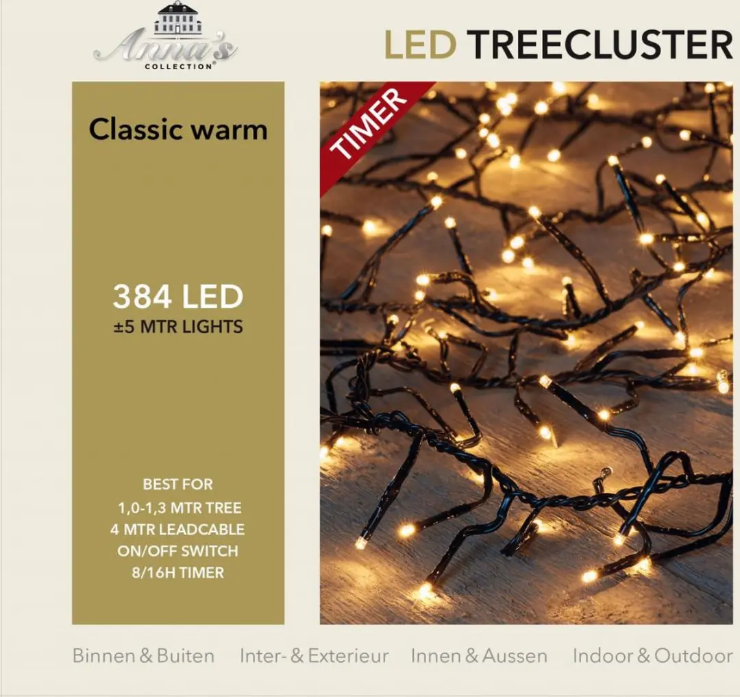 Anna's Collection Kerstverlichting 384 LED Classic Warm 5m