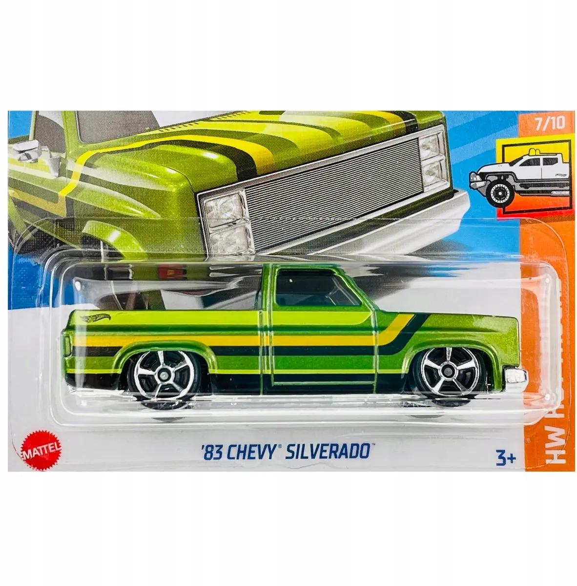 Hot Wheels '83 Chevy Silverado HCV33 Groene Modelauto - afbeelding 2 van 3