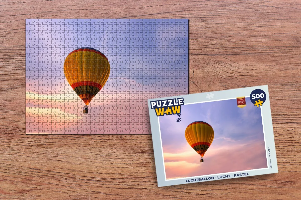 PuzzleWow Luchtballon Legpuzzel 500 Stuks - Multicolor