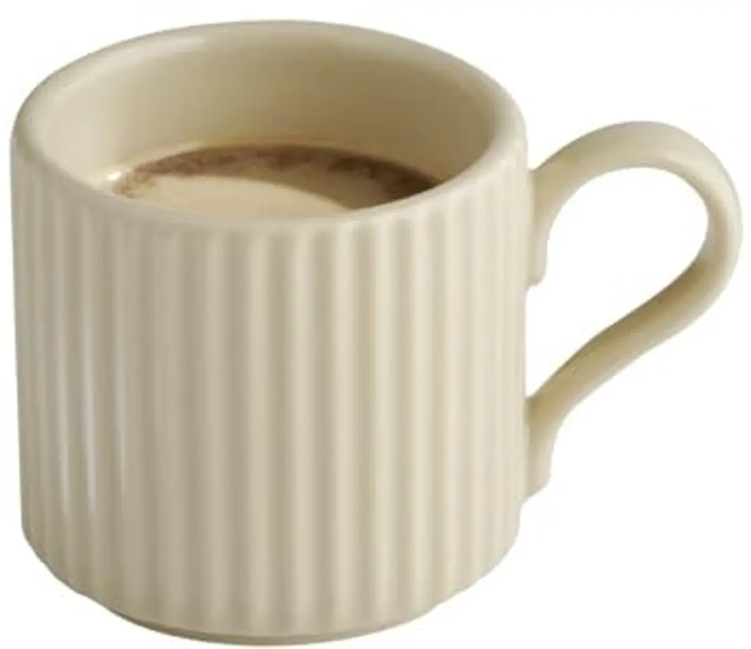 APS The Grid Espressokopjes 80ml - 6 Stuks - Beige - afbeelding 4 van 6