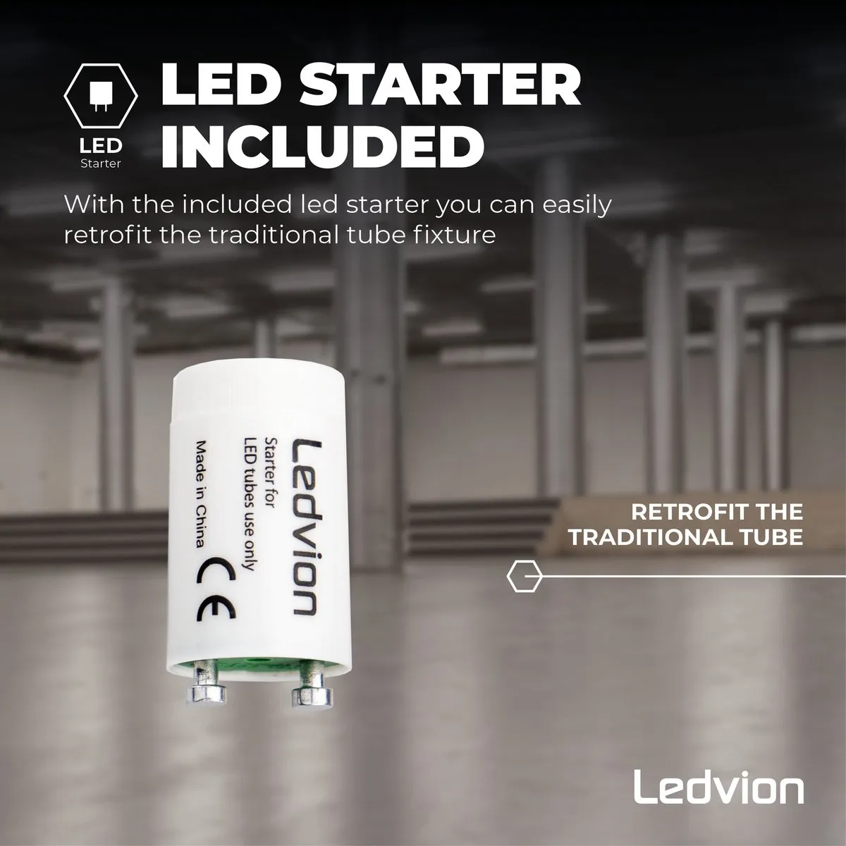 LEDVION 3x LED TL Buis 60cm 6.3W 4000K - 3 Stuks