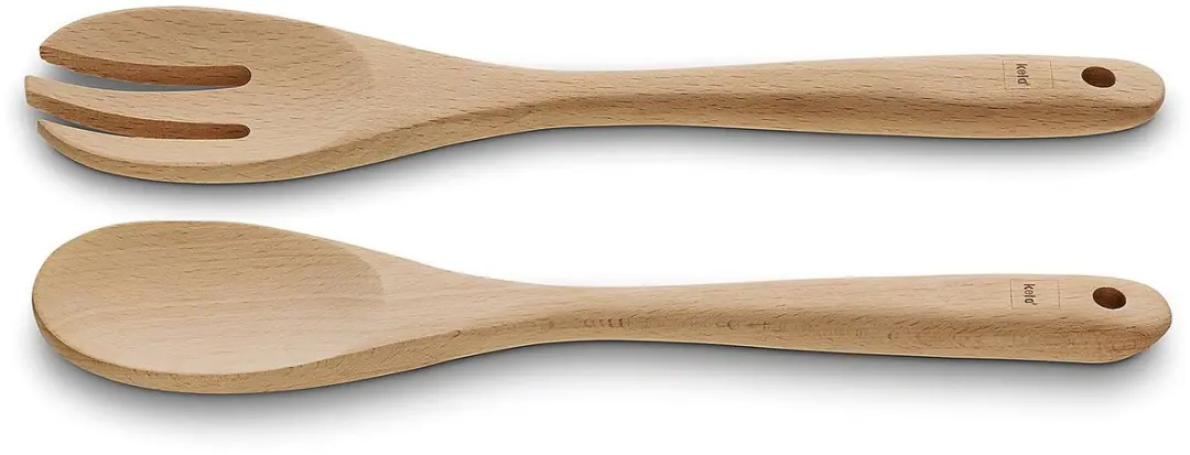 Saladebestek, 30.5 cm, Beukenhout