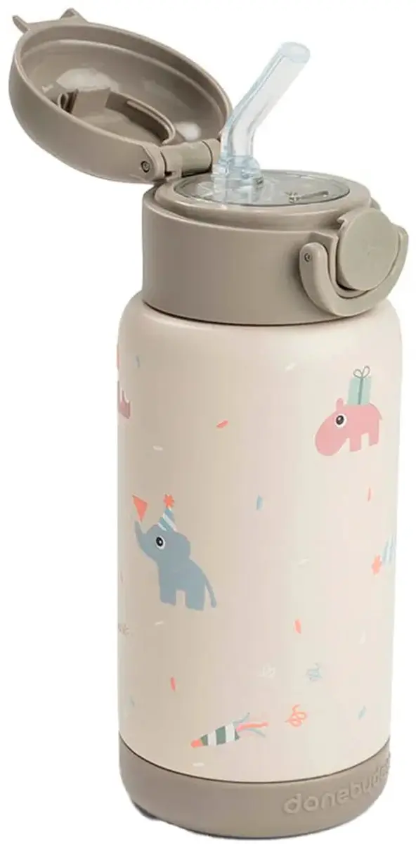 Done By Deer Thermosfles 340ml - Celebration - Sand - afbeelding 2 van 6