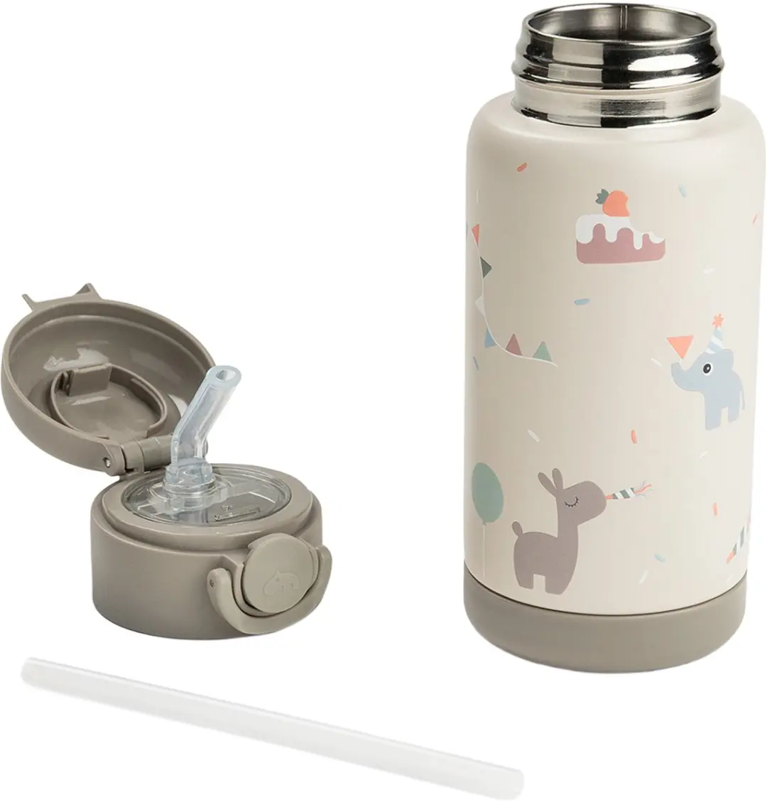 Done By Deer Thermosfles 340ml - Celebration - Sand - afbeelding 6 van 6