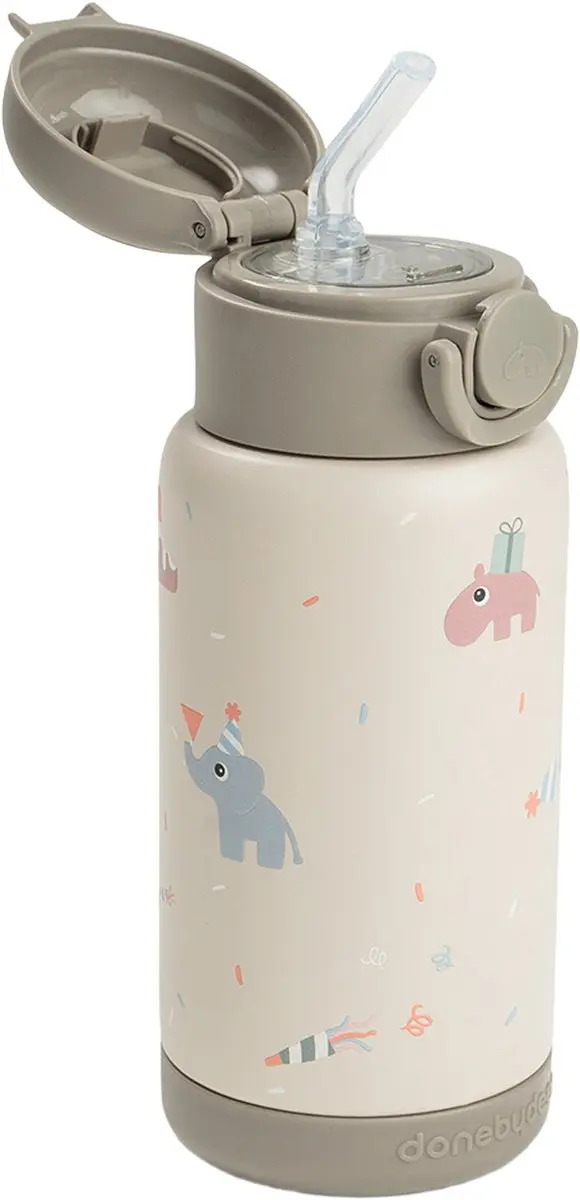 Done By Deer Thermosfles 340ml - Celebration - Sand - afbeelding 5 van 6