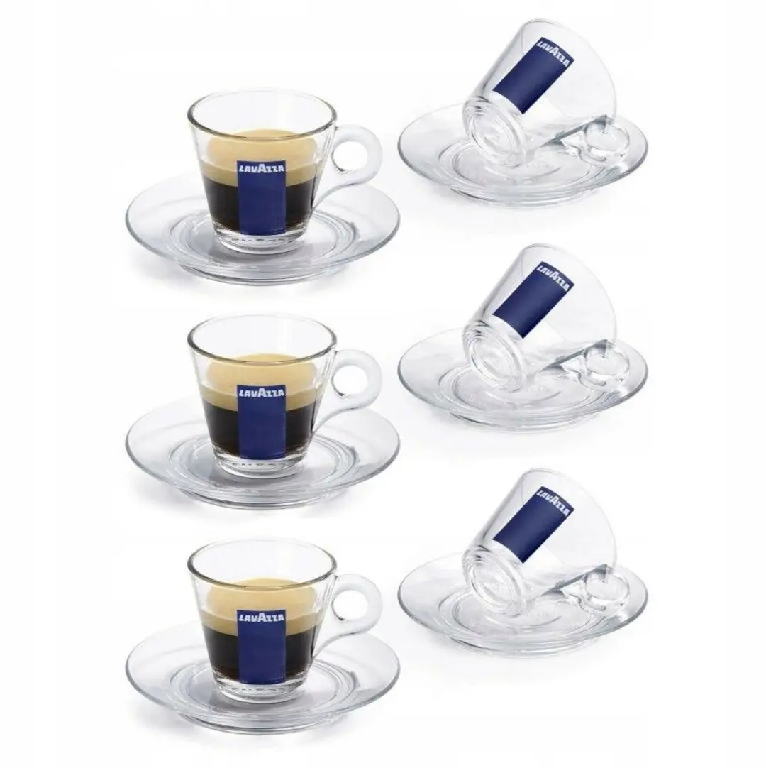 Lavazza Cappuccino Glazen Kopjes met Schotels