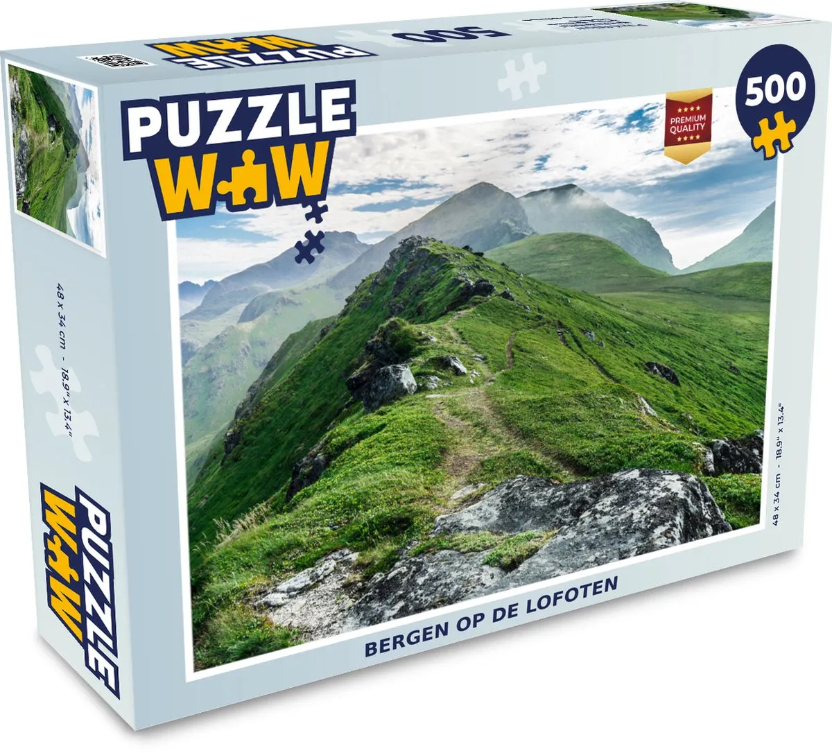 PuzzleWow Bergen op de Lofoten Legpuzzel 500 Stuks