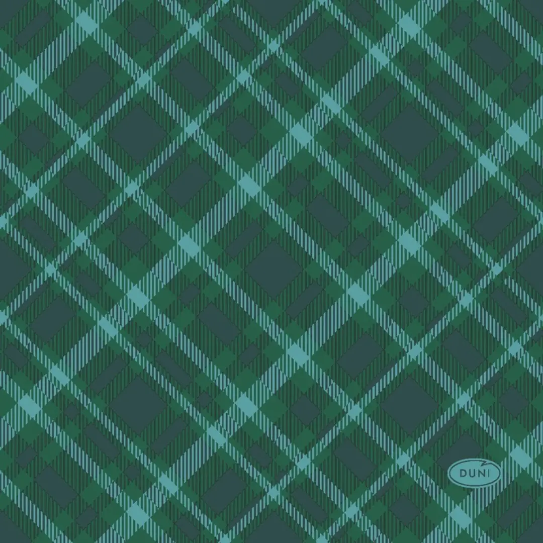Duni Servet Tartan Green 24x24cm