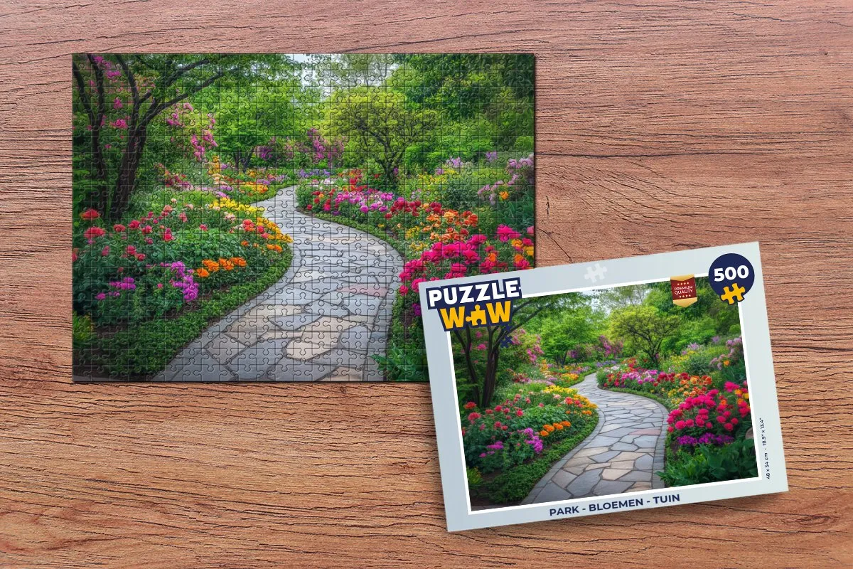 PuzzleWow Puzzel Park Bloemen - Tuin Legpuzzel 500 Stuks
