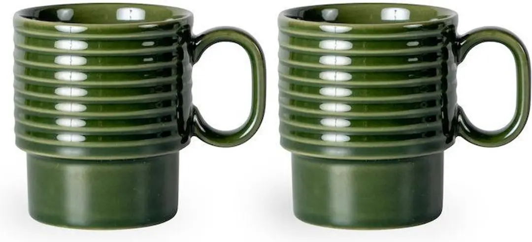 Set van 2 Groene Mokken 300ml