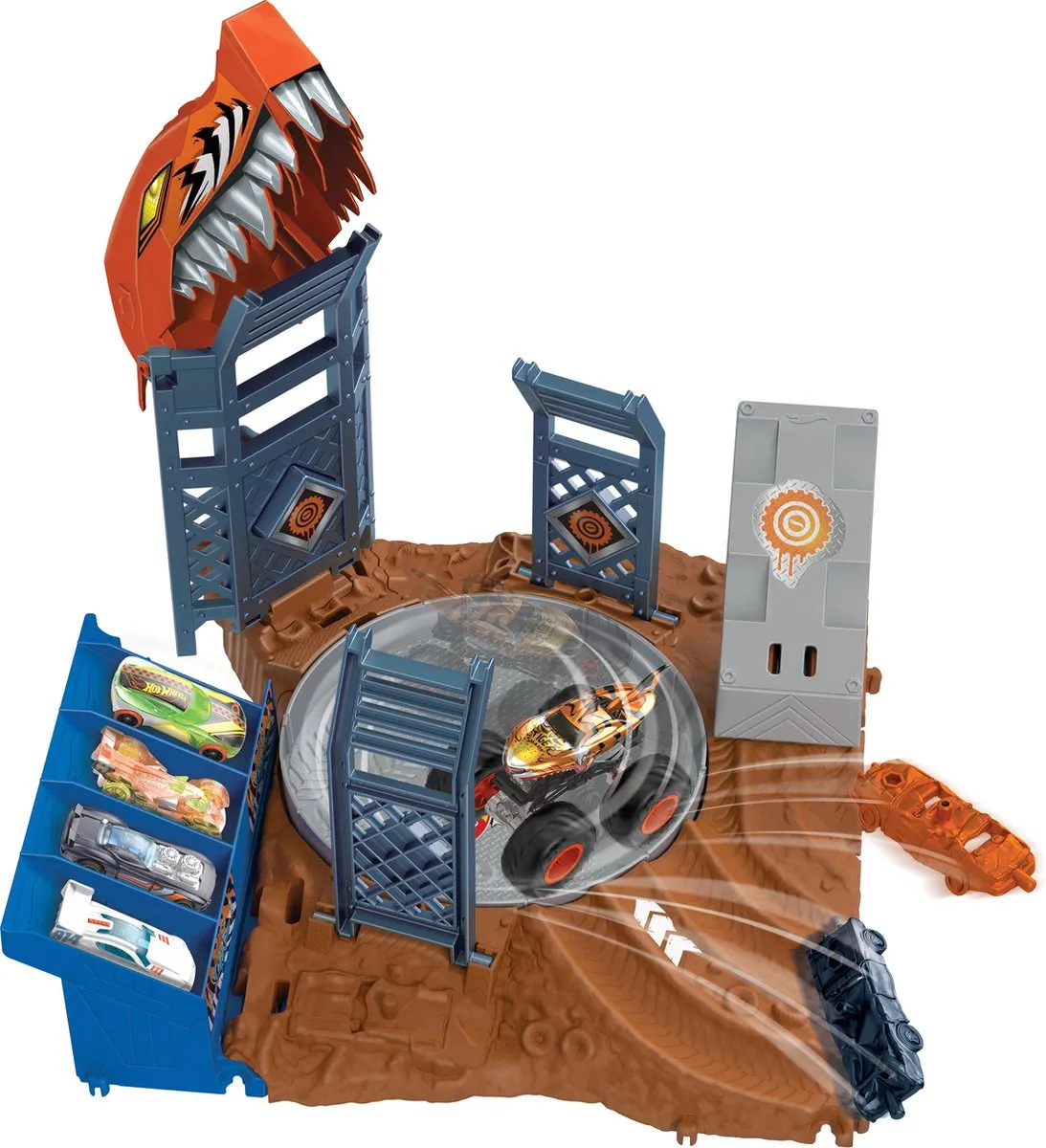 Hot Wheels Monstertrucks Tiger Shark Spin-Out HNB93 - Multicolor