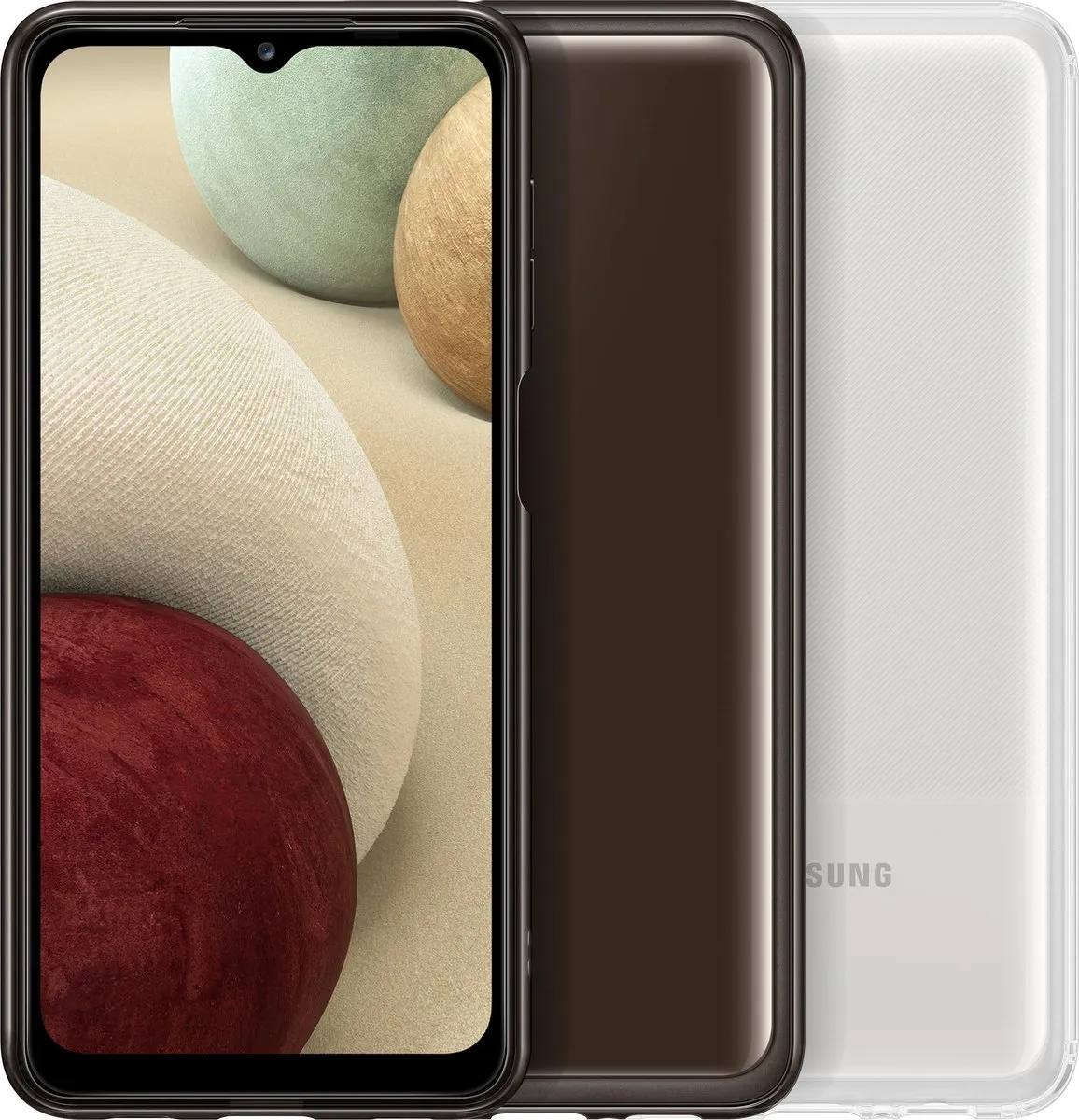 Samsung Galaxy A12 Soft Clear Hoesje EF-QA125TBEGEU - Zwart
