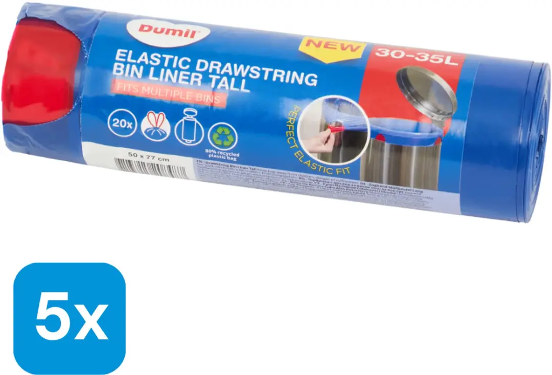 5x Dumil vuilniszakken 30