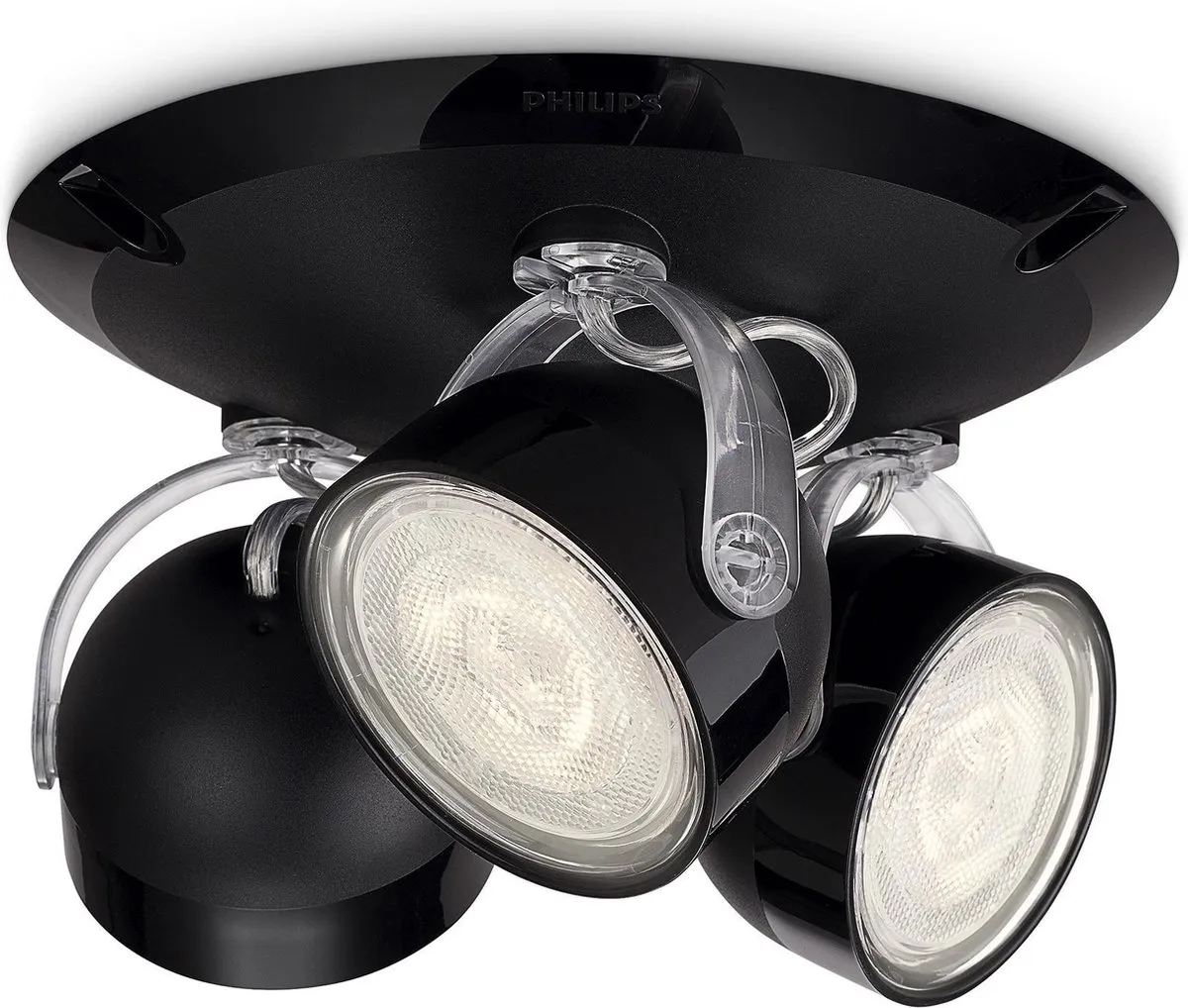Philips myLiving Dyna Plafondspot 3 spots - Zwart