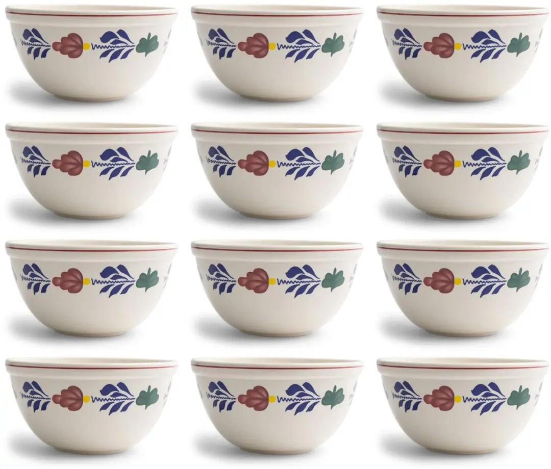 Royal Boch Boerenbont Beslagkom 20cm set van 12