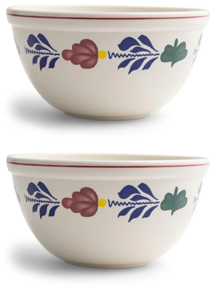 Royal Boch Boerenbont Beslagkom 20cm set van 2
