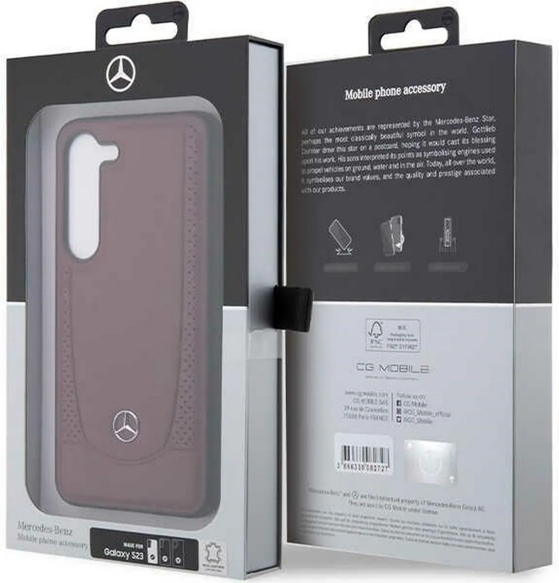 Mercedes-Benz New Urban Back Case Rood - Samsung Galaxy S23