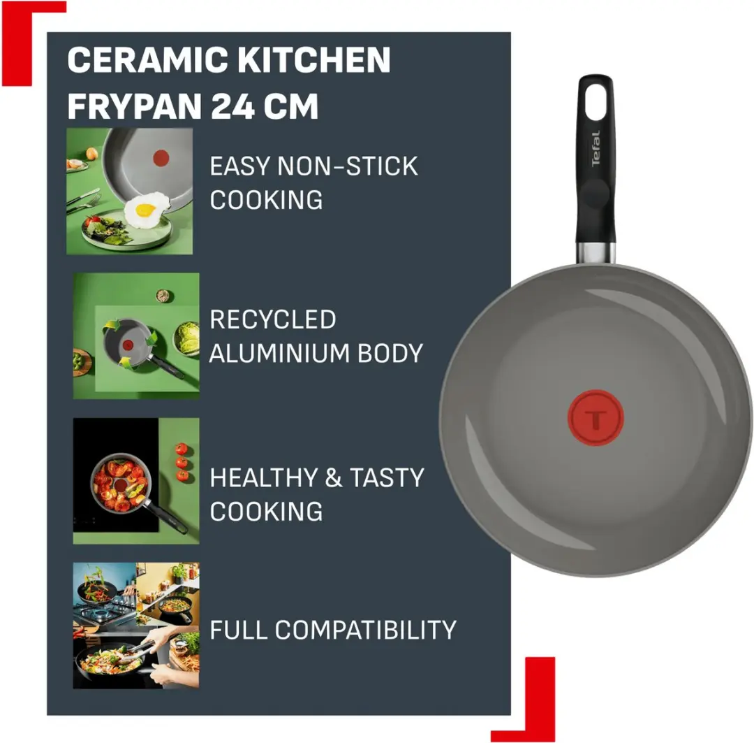 Tefal Ceramic Kitchen keramische koekenpan 24 cm