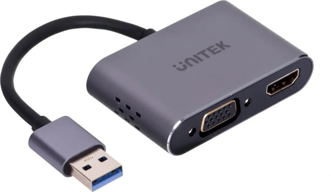 Unitek V1304A Video Kabeladapter USB-A naar HDMI/VGA