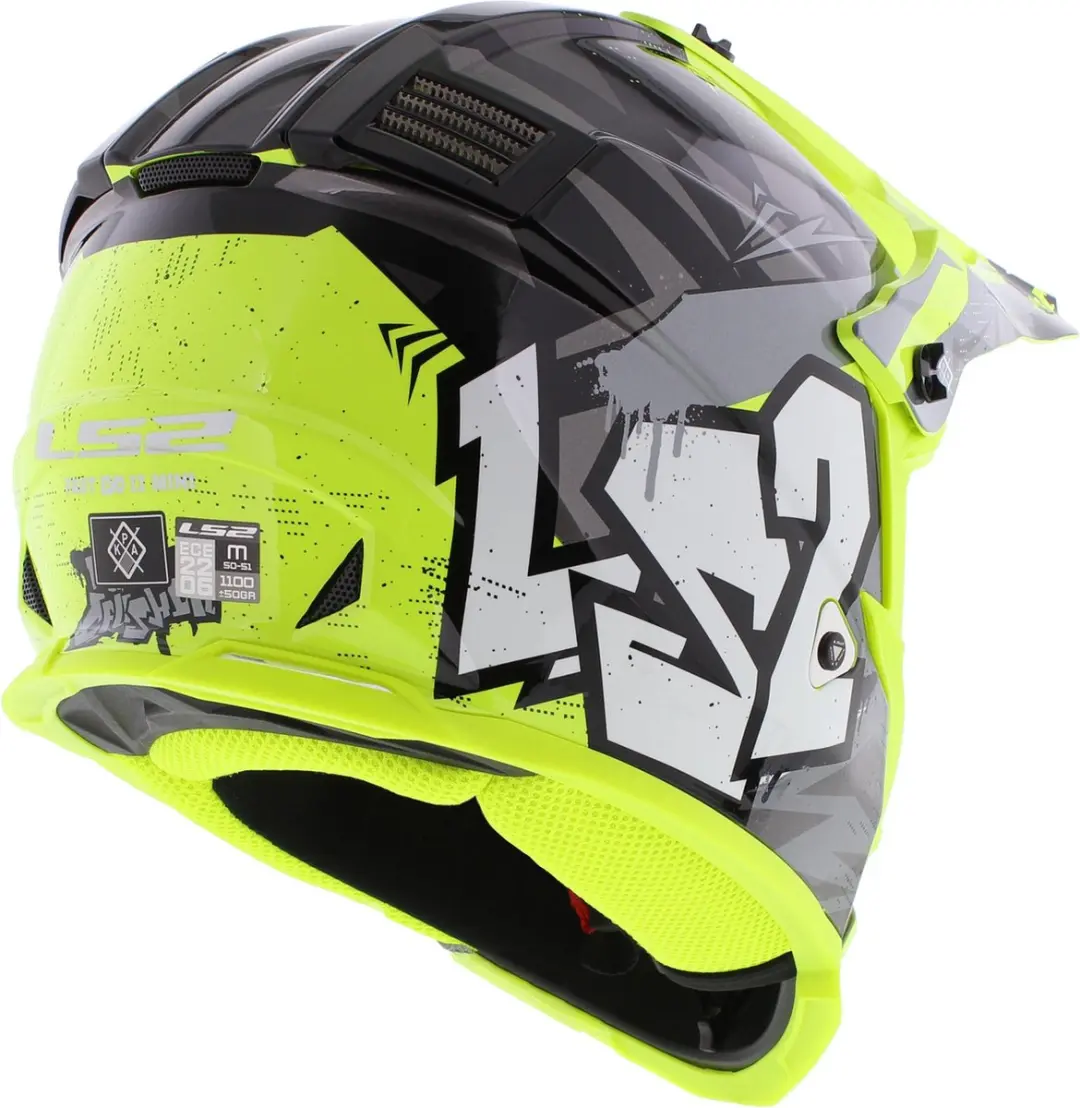 LS2 MX437 Fast II Mini Crusher Kids Crosshelm - Maat L - afbeelding 4 van 6