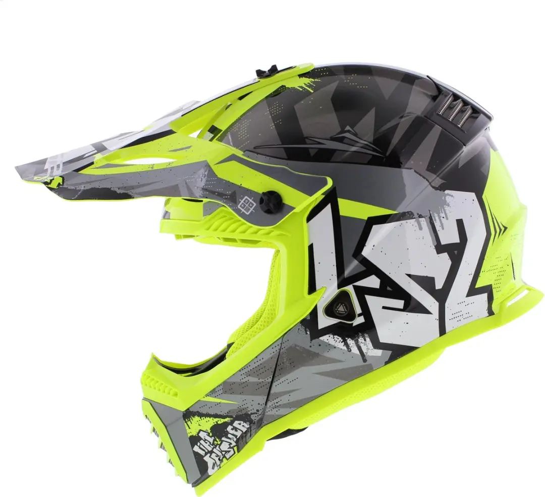 LS2 MX437 Fast II Mini Crusher Kids Crosshelm - Maat L - afbeelding 3 van 6