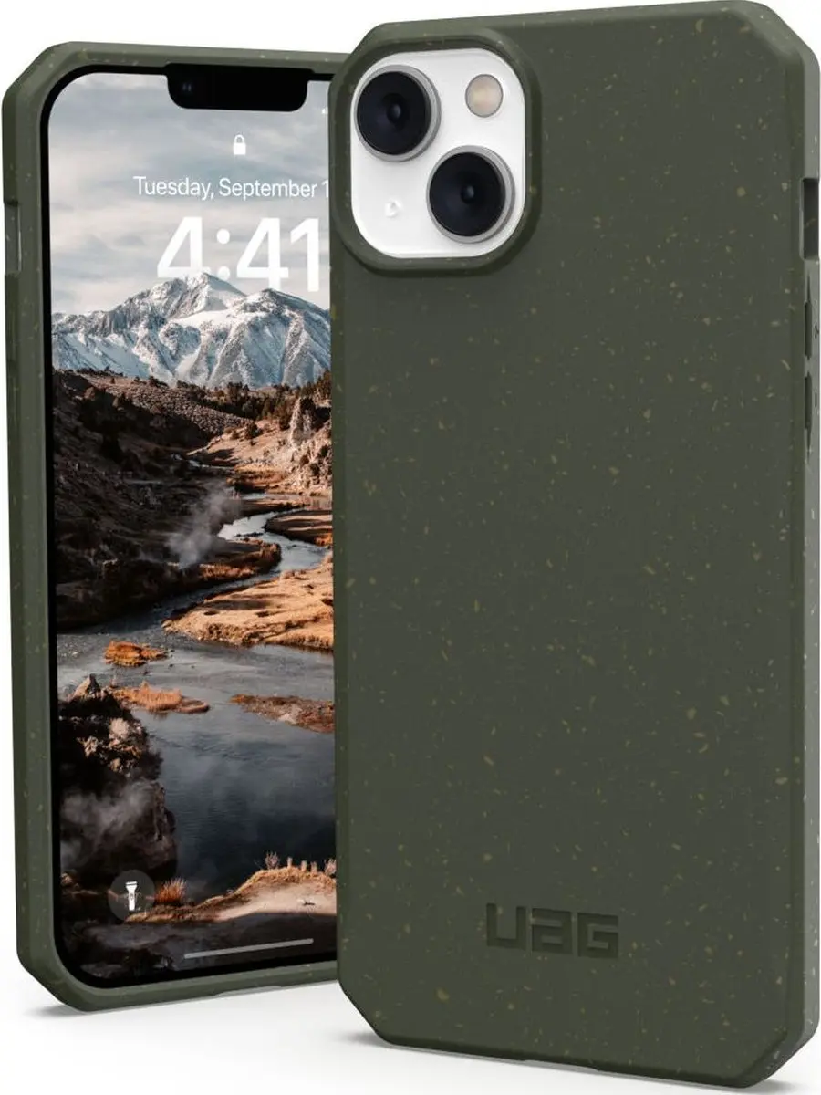 Urban Armor Gear Outback Hoesje iPhone 14 Plus - olijfgroen - afbeelding 2 van 6