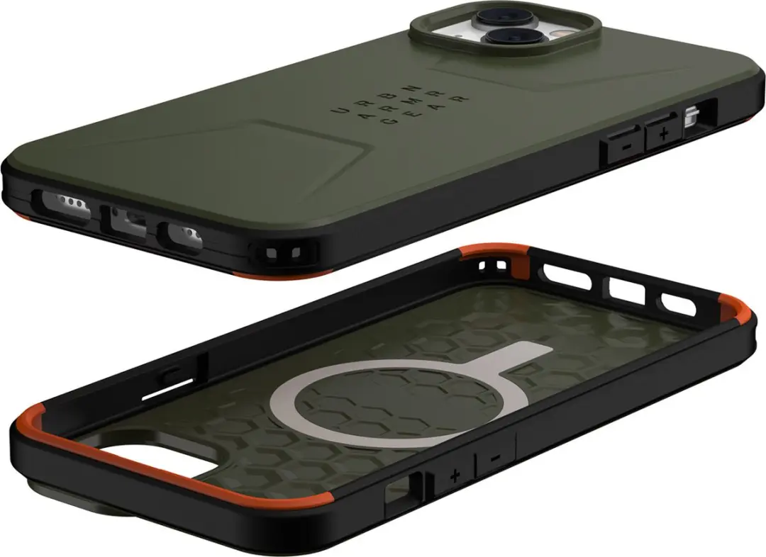Urban Armor Gear Civilian Mag Hoesje 114037117272 - iPhone 14 Plus - Olijfgroen - afbeelding 6 van 6
