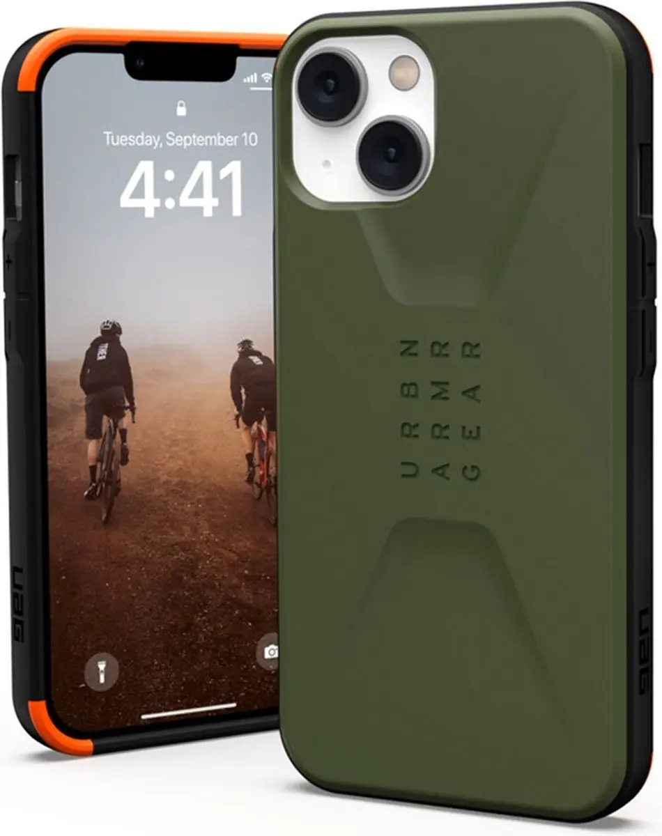 Urban Armor Gear Civilian iPhone 14 Plus Hoesje - olijfgroen - afbeelding 3 van 6