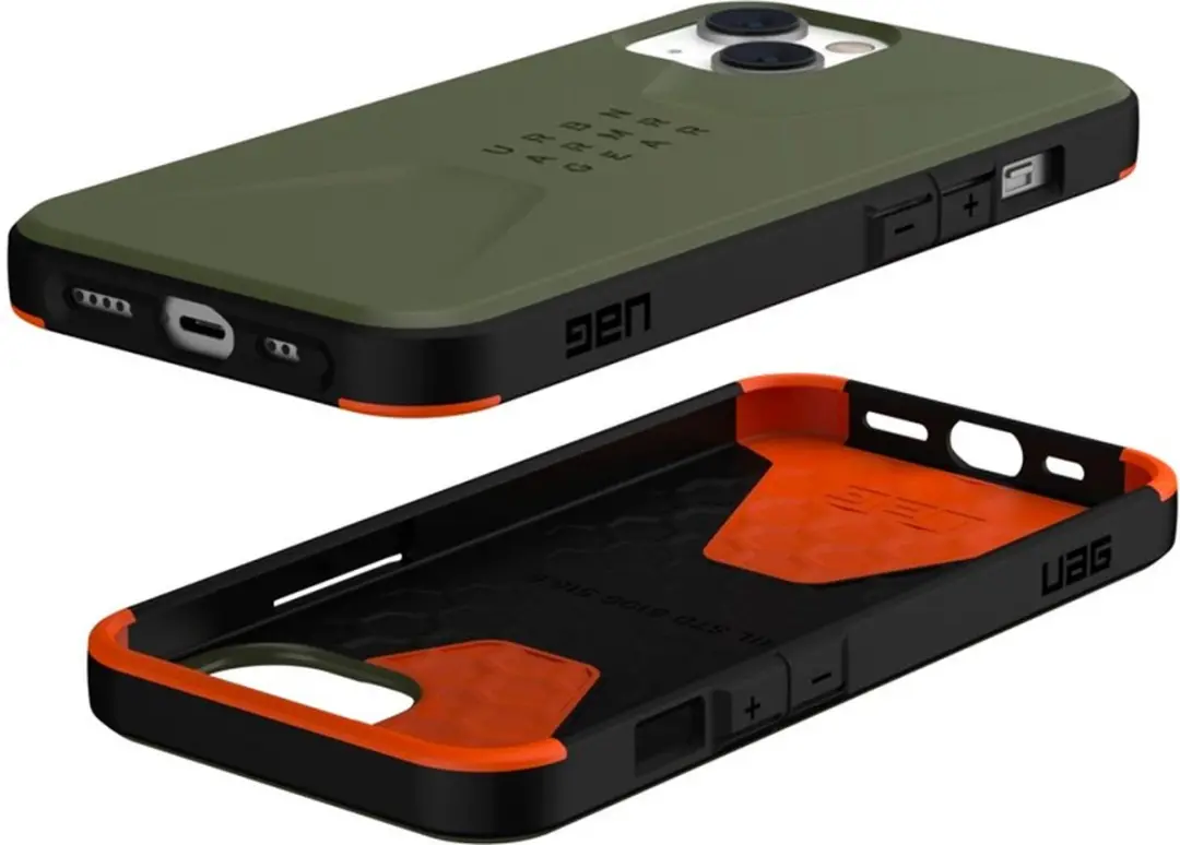 Urban Armor Gear Civilian iPhone 14 Plus Hoesje - olijfgroen - afbeelding 5 van 6