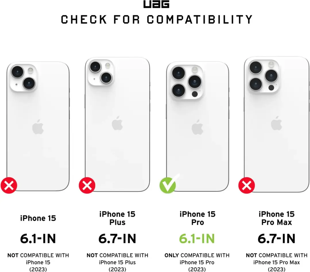 Urban Armor Gear Plyo Mag Hoesje iPhone 15 Pro - Zwart/Brons - afbeelding 3 van 6